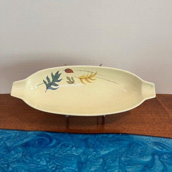 2 Pc Franciscan Autumn Leaves Divided Serving Dish & Oval Relish Tray - Picture 7 of 10